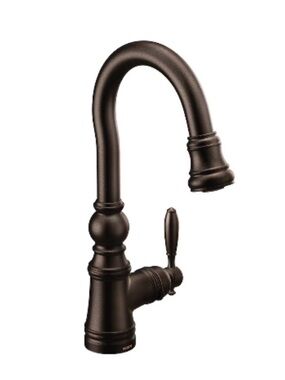 🔥 NEW Moen Weymouth Shepherd’s Hook Pulldown Kitchen Faucet – Oil-Rubbed Bronze